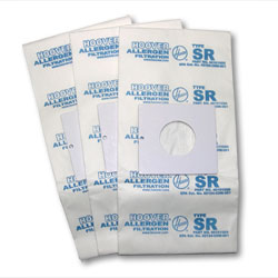 Hoover SR  Allergen Vacuum  Bags 401010SR / 401011SR - Genuine -3 Pack