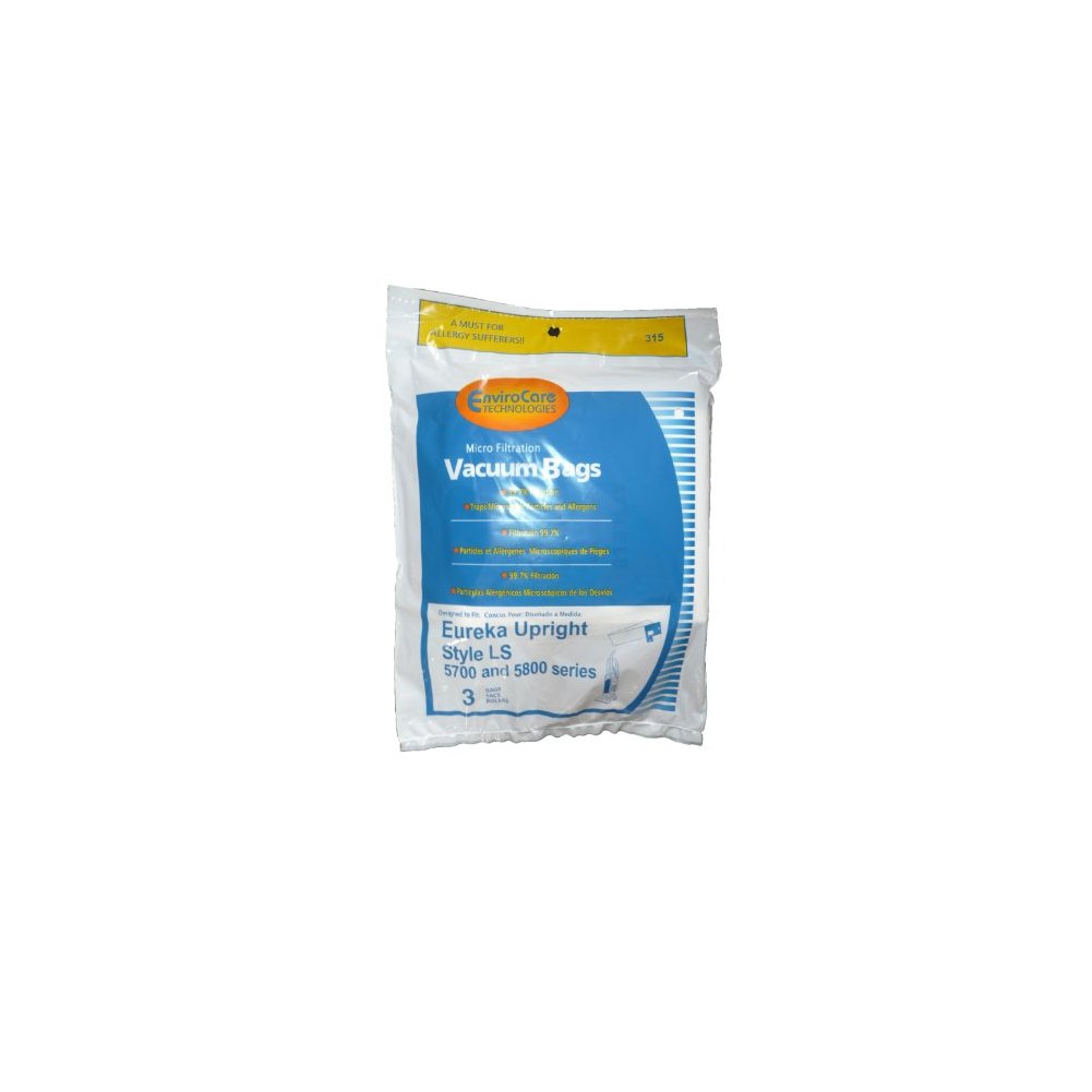 9 Eureka Type LS Sanitaire Vacuum Bags, LiteSpeed Upright, Bagged, Boss Signature Genesis, Refurb Powerline Limited