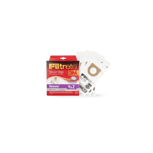 3M Filtrete Hoover Y & Z Vacuum Bag, 3 Pack, AA10002