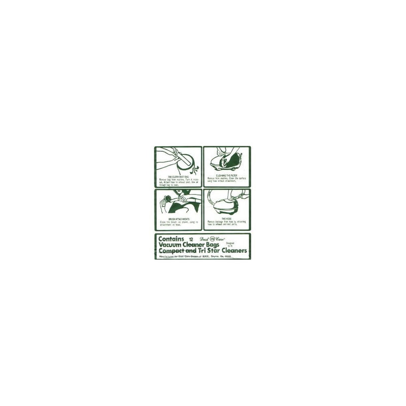 Replacement Compact/Tristar Paper Bags (12 Pack)