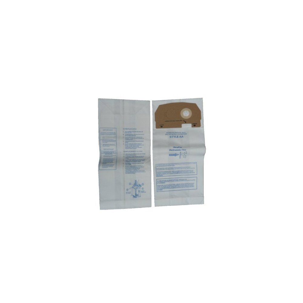9 Eureka Allergy Micro Lined Upright Victory Style AA Bags, Series, Sanitaire, Powerline, Self-Propelled, #158