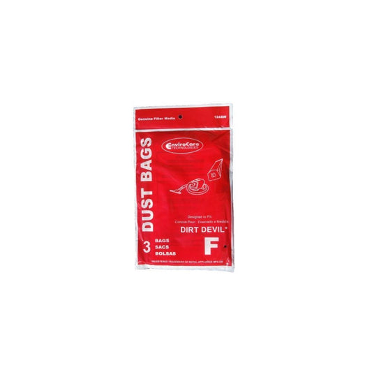 12 Royal Dirt Devil Canister Type F Allergy Vacuum Bags, Can Vac, Power Pak Vacuum Cleaners, 3-200147-001, 32001470