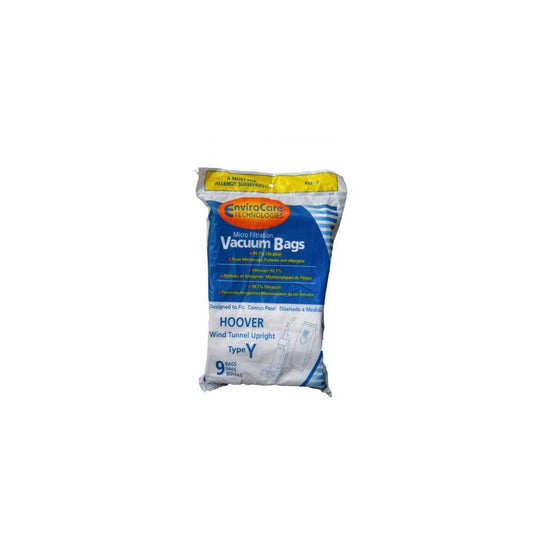 Hoover WindTunnel Upright Type Y Vacuum Bags Microfiltration with Closure and Dust Window - 9 Pack, Hoover Part # 4