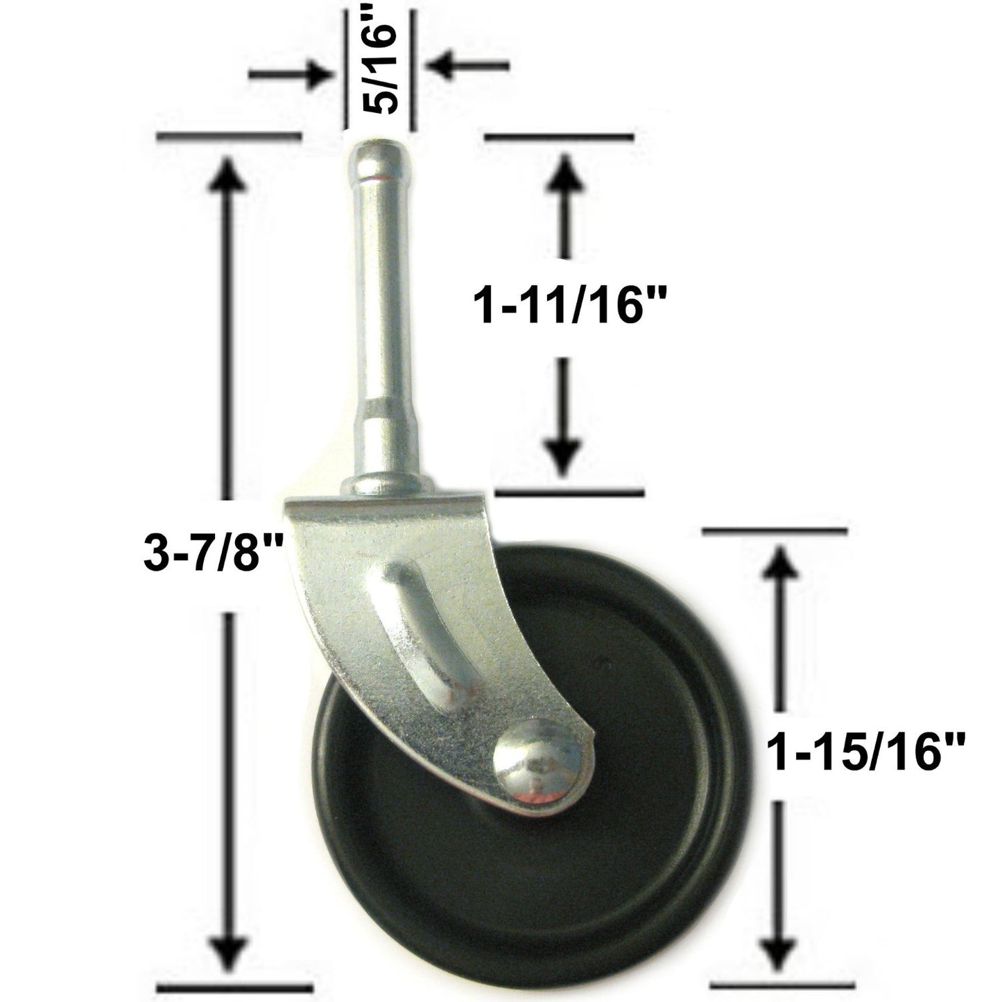 Shop Vac, Genie, Ridgid, Craftsman Metal Shank Caster Wheels 420-42-00 - 1 Wheel
