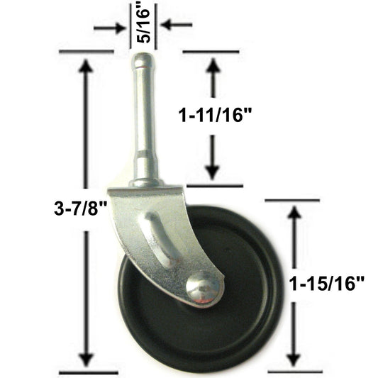 Shop Vac, Genie, Ridgid, Craftsman Metal Shank Caster Wheels 420-42-00 - 1 Wheel