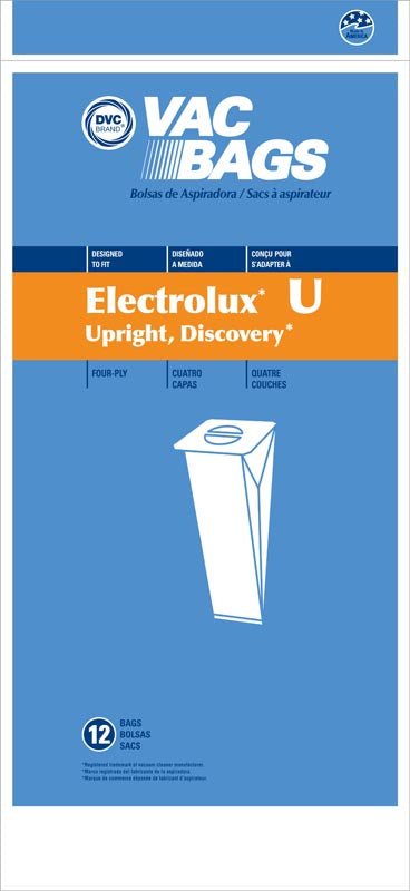 Electrolux Style U Micro Filtration Anti-Bacterial Vacuum Cleaner Bags for Epic, Prolux, Advantage, Regency, Discovery, Genesis, Lux Uprights - 10 pack