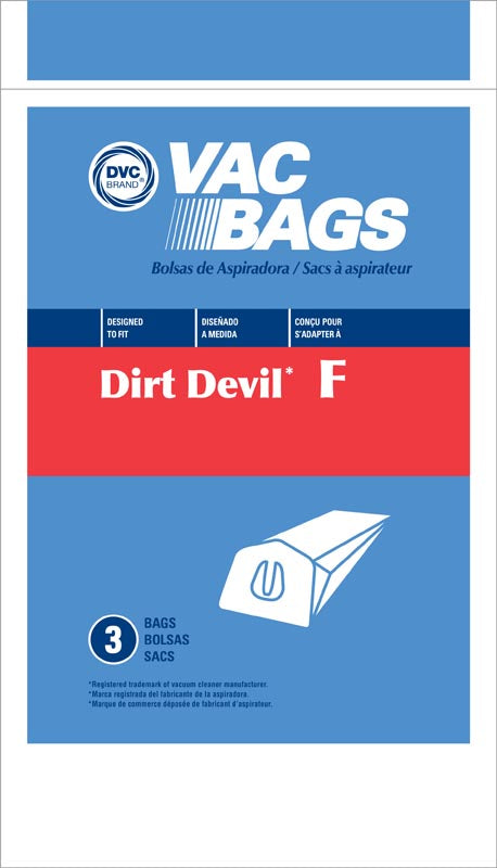 Dirt Devil Type F Vacuum Bags 3-200147-001 - Generic - 3 Bags