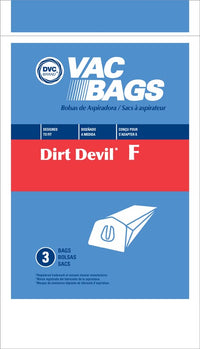 Dirt Devil Type F Vacuum Bags 3-200147-001 - Generic - 3 Bags