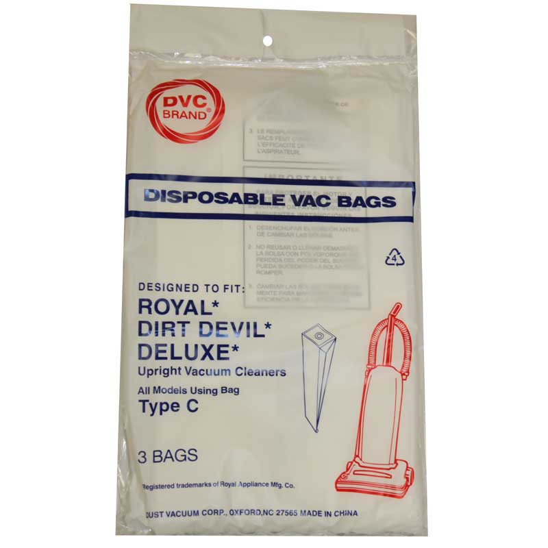 Dirt Devil Type C Vacuum Bags - Generic - 3 pack