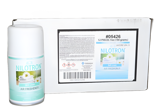 Nilodor Nilotron Metered Aerosol 7OZ Refill, Soft Linenonly Available by the Case (12) Vacuum #05426