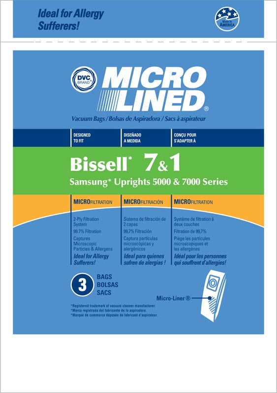 Bissell 3086 Style 1  Allergen Paper Vacuum Cleaner Bags - Generic  - 3 pack