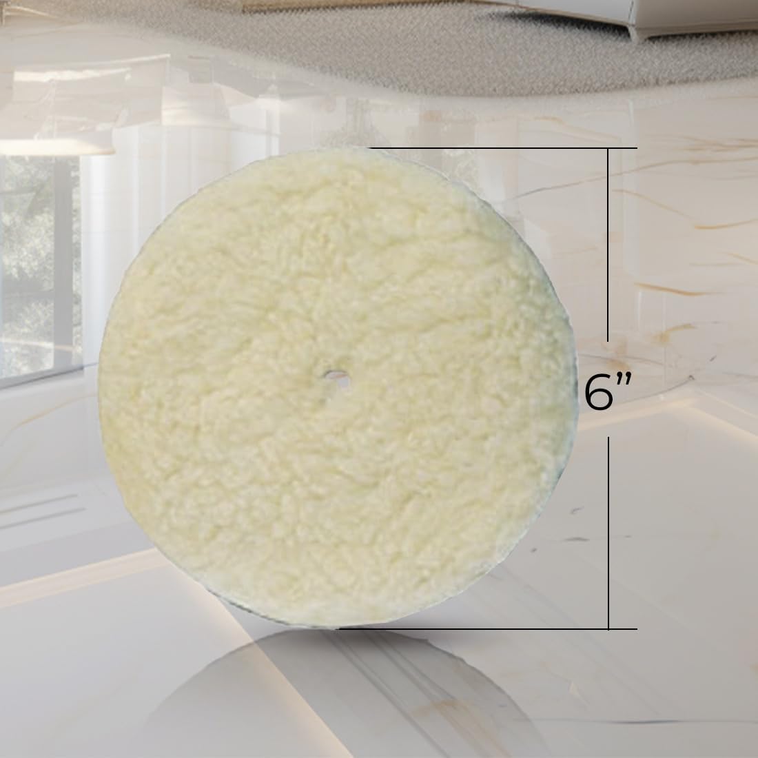 Koblenz Genuine Lambswool Buffing Pads, 6 inch, Also fits Kenmore and Regina, 45-0102-9, 4501029