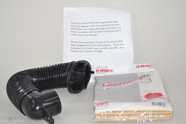 Kirby 190481 Heritage 1 Upright Vacuum Cleaner Cloth to Paper Bag Conversion Kit #189881S
