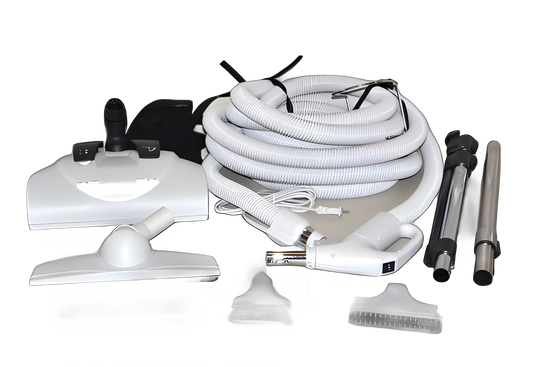 Fit All, Central Vac Central Vac Kit, 35 Plastiflex, Ebk360 Nozzle Deluxe Vacuum #06-4943-22