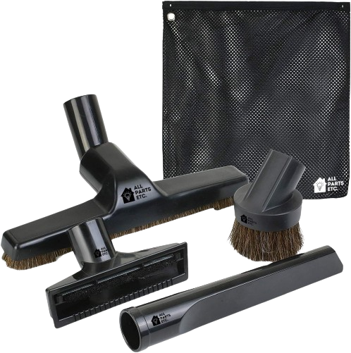 Vacuum Attachments for 1.25" Vacuum Cleaner Accessories, Floor Brush, Dust Brush, Crevice Tool, Upholstery Tool Compatible with Shop Vac, Oreck, & many Central Vacs (4-Pack Basic)