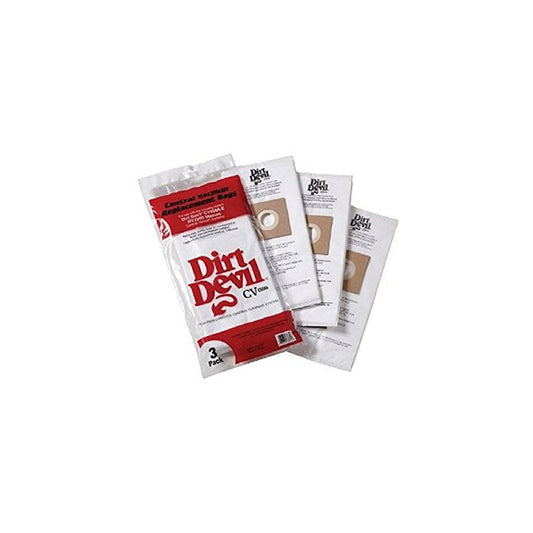 Dirt Devil Central Vacuum Cleaner HP, CV950,CV1500 Vacuum Bags 3 Pk Part # 7767-W, 9597