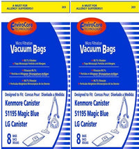 16 Kenmore Type M / 51195 Magic Blue Vacuum Bags by Envirocare Technologies