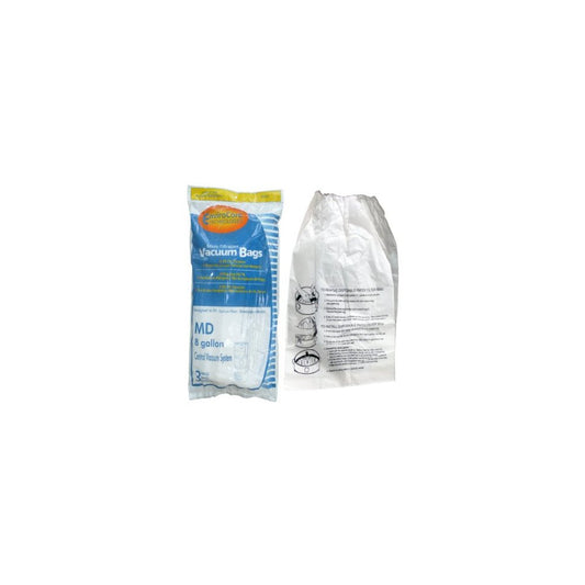 3 MD Modern Day 8 gallon 720H-5, 720-5 Allergen Style Central Vacuum System Bag Flomaster, Silent Master, AirFlo
