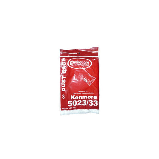 3 Kenmore Sears Allergy Vacuum BAG, Canister Vacuum Cleaners, 5023-5033 bag changed to Kenmore type E for manufactu
