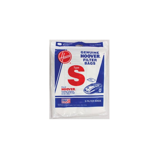Hoover Type S Standard Paper Vacuum Bags Part # 4010064S - 3/pk