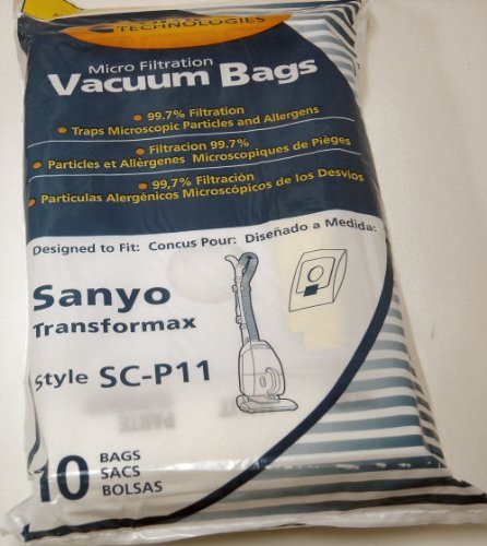 Sanyo Transformax Vacuum Bags Microfiltration with Closure - 10 Pack #201