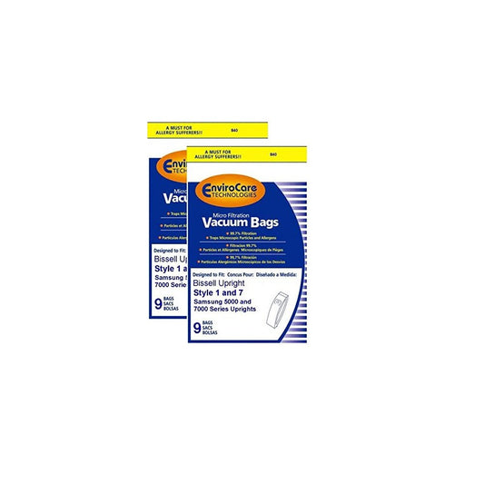 Bissell Style 1 and 7 Upright Vacuum Bags -18 Pk