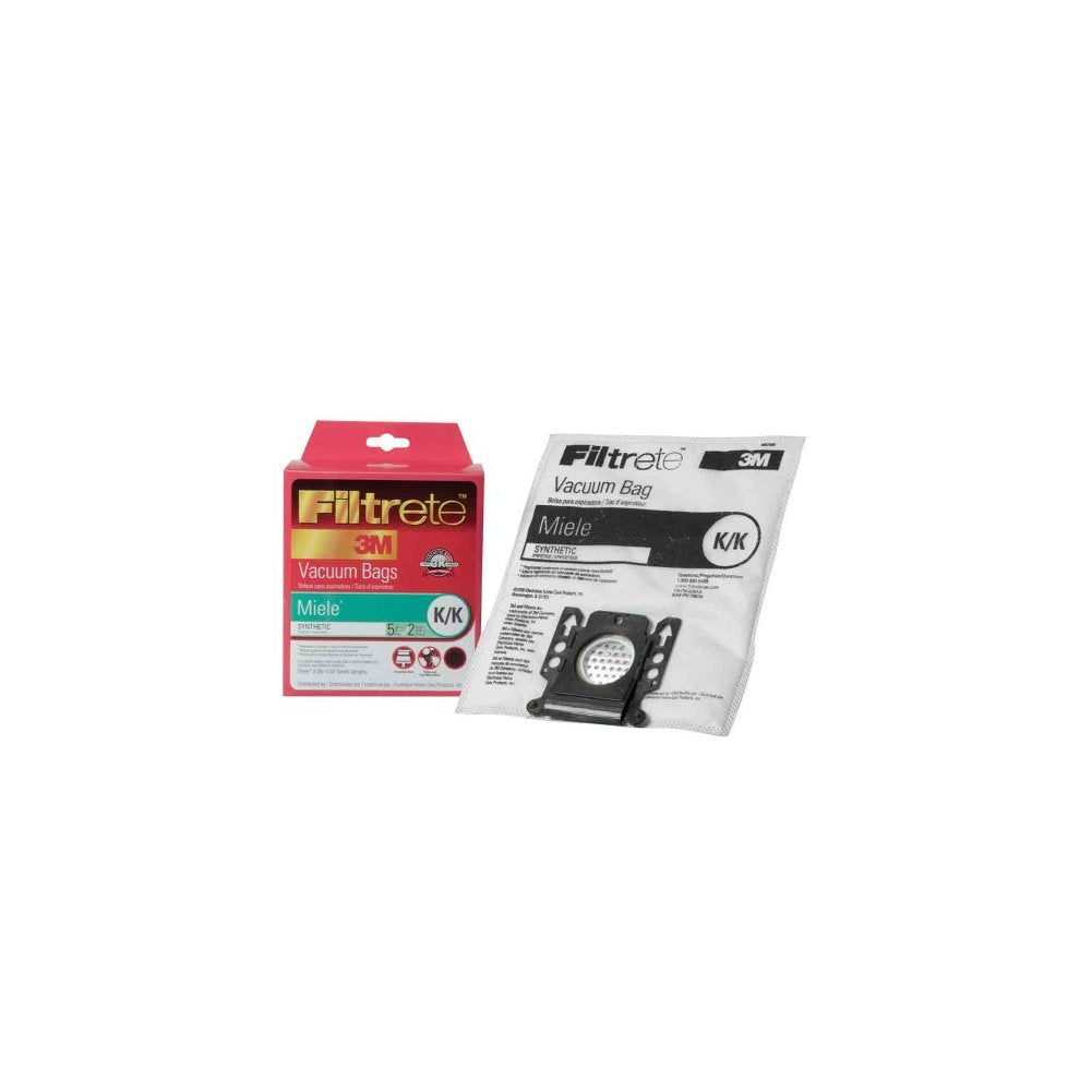 Replacement Miele K/K Synthetic Bags and Filters, 5 Bags and 2 Filters