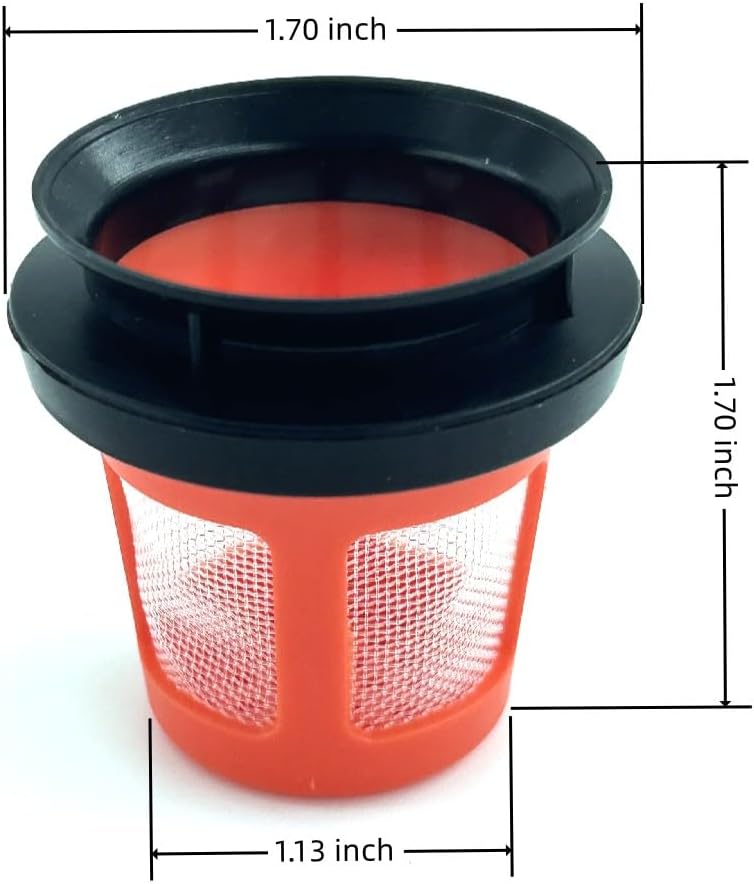 Replacement Filters For Hoover PowerDash Pet FH50700, FH50701, FH50702, FH50710, FH50750 Vacuum Filter Strainer and Rubber Gasket Attachment (4 Pack)