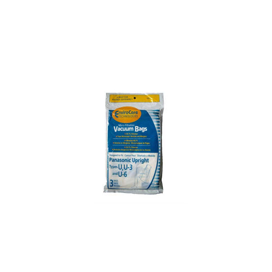 15 Panasonic U, U-3 & U-6 Microfiltration Vacuum Bags