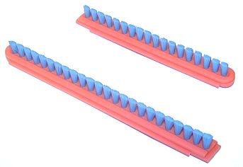 BRUSH INSERTS-EUREKA,SANITAIRE,VGII,12'' ORANGE WITH BLUE BRISTLES
