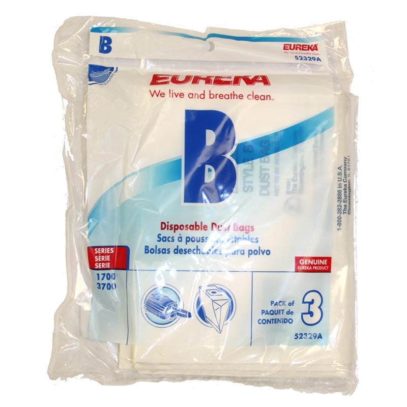 Eureka B Paper Vacuum Bags Filteraire 57696 - Genuine - 3 pack