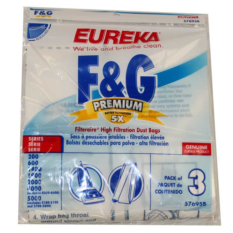 Sanitaire F&G Filteraire Vacuum Bags 57695 - Genuine - 3 Pack