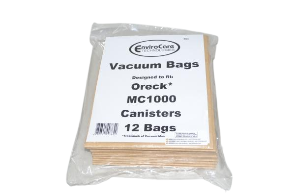 PAPER BAGS-ORECK QUEST,12PK STRAIGHT SUCTION CAN.