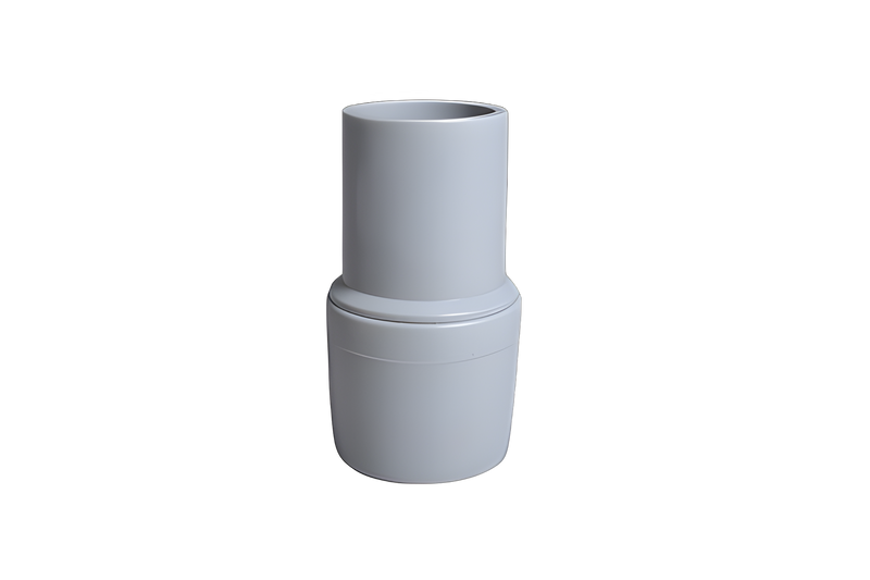 Fit All, Commercial Hose Cuff Swivel Type, 1 1/2, Gray Crushproof Vacuum #150ESF