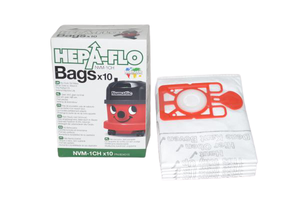 NUMATIC HENRY HETTY HVR200 NVM-1CH PAPER BAGS-NUMATIC CANISTER 180 & 200 SERIES,10PK FITS HARRY VAC, RSV130 &RSV200 BACK PACKS ALSO
