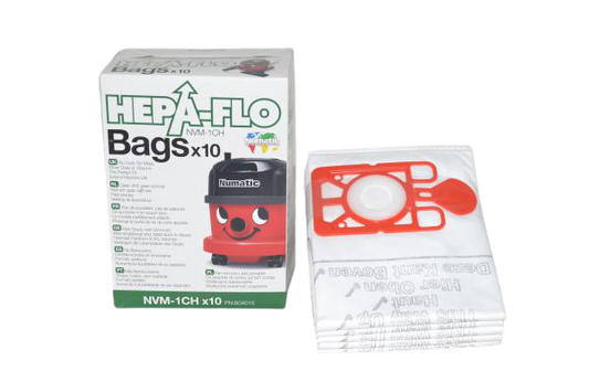 NUMATIC HENRY HETTY HVR200 NVM-1CH PAPER BAGS-NUMATIC CANISTER 180 & 200 SERIES,10PK FITS HARRY VAC, RSV130 &RSV200 BACK PACKS ALSO