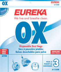 Eureka OX Vacuum Bags 61230D, 61230F - Genuine - 3 Pack