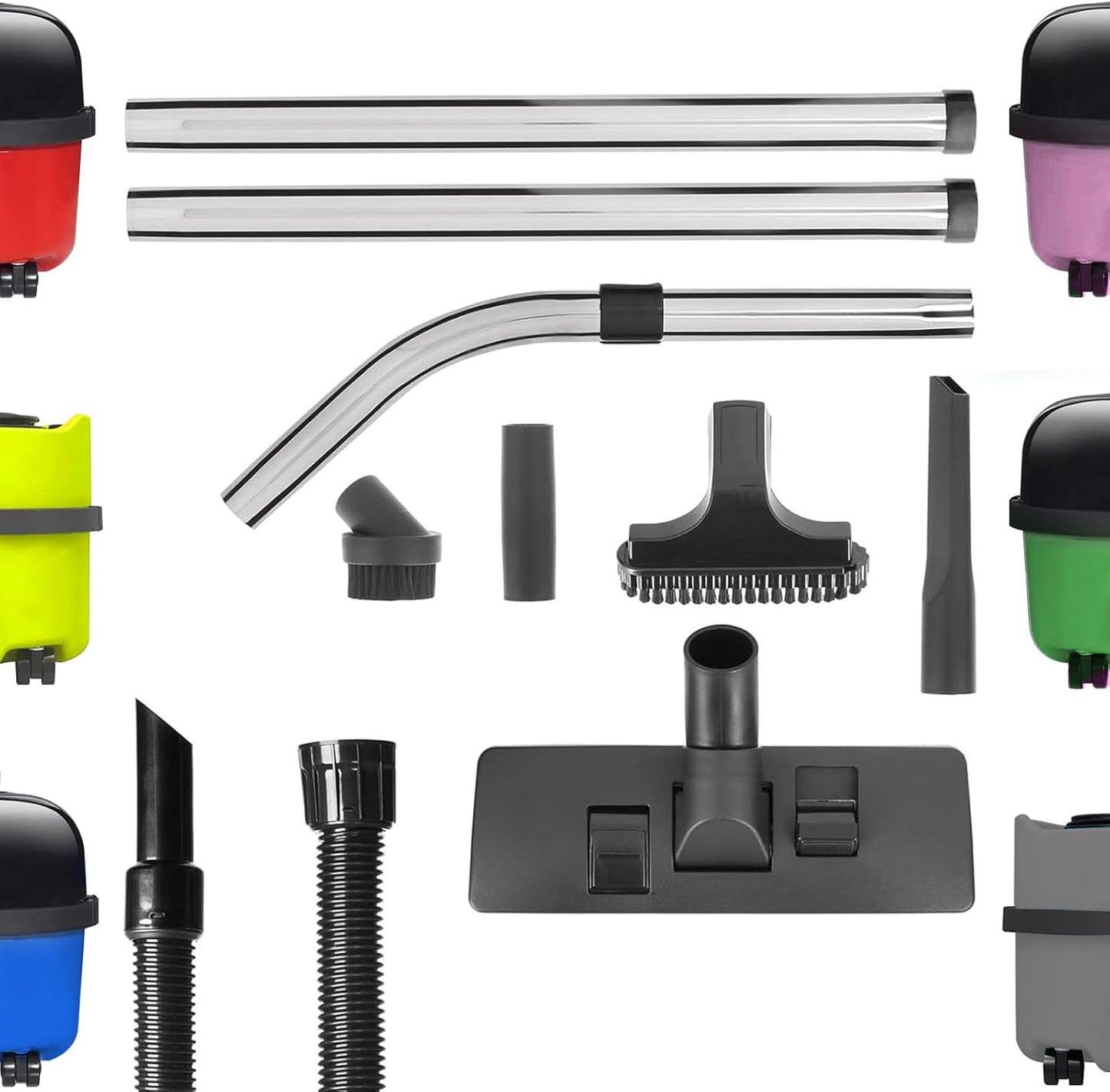 Tool Kit For Numatic Vacuum Cleaners, Wand Set, Hose, Crevice Tool, Dust Brush, Upholstery Tool and Combo Floor Tool