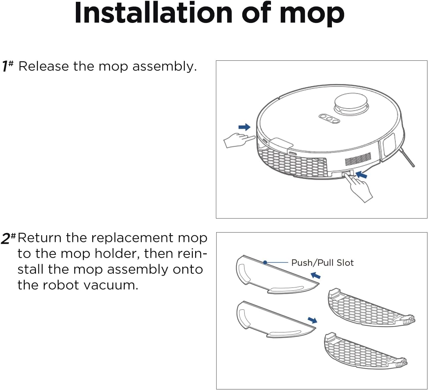 Replacement Parts Compatible With Eureka E10s Robot Vacuum Cleaner, Include: 1 Roller Brush + 2 HEPA Filter + 4 Edge-Sweeping Brush + 2 Mop Pad