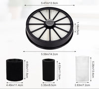 Replacement Filters for Bissell 2087 Series Hair Eraser Lift-Off Upright Vacuum 20871 2087 20872 20874 20878 2087R 2087Q Compare to Part 1612637 & 1612631 (1+1 Set)