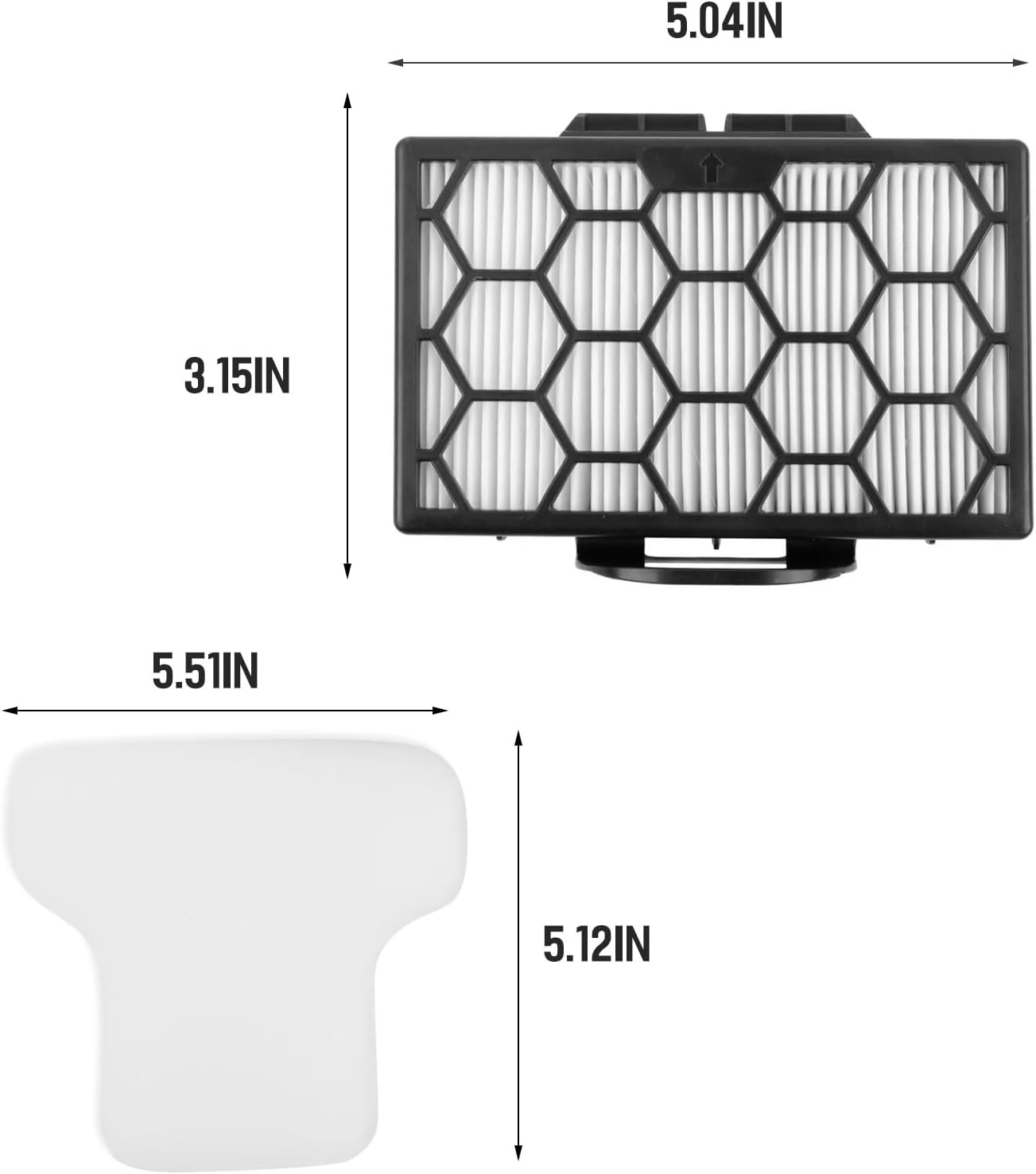 Filter Set Compatible with Shark Canister Vacuum Models CV101 CV101C CZ350C CZ351 CZ351C CZ355 CZ2001 CZ2001C Part # XHPCZ350 & XFFKCZ350 (2 Hepa & 4 Foam Sets)