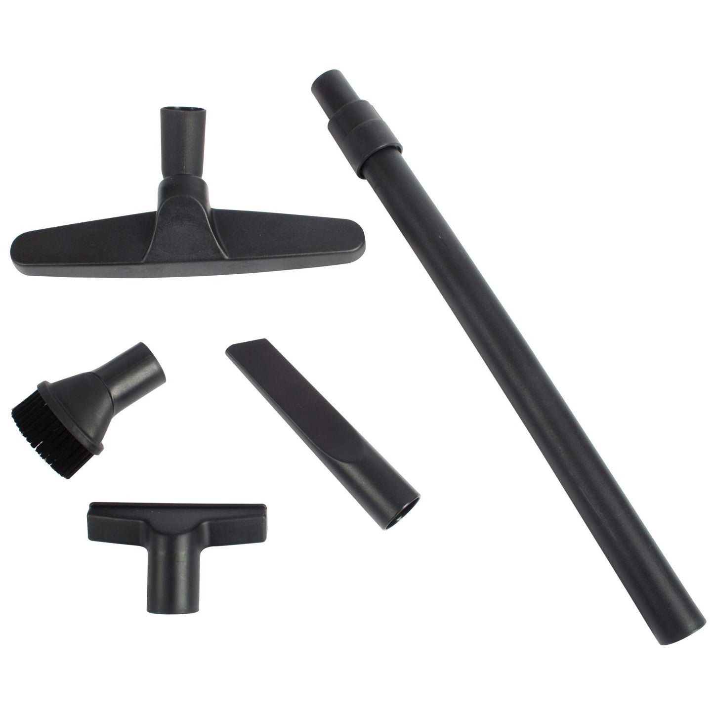 Accesories Attachment Set with Extension Wands for 35mm Diameter Miele and Sebo Vacuums, Black
