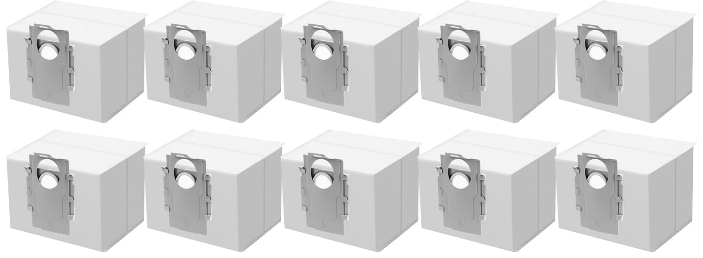 10 Replacement Bags for Roborock Q7 M5+, Q10 S5+, Q10 X5+, Q5 Max+, S8+, S8 Pro Ultra, Q7 Max+/Max, Q8 Max+, S7 Pro Ultra, Q5+, S7 MaxV Ultra Robot Vacuum