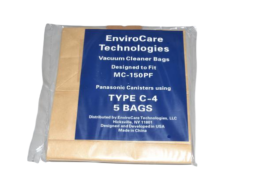 PAPER BAGS-PANASONIC C-4,CANISTER,5PK FITS MODEL MC-2730,MC2750 & MC4850