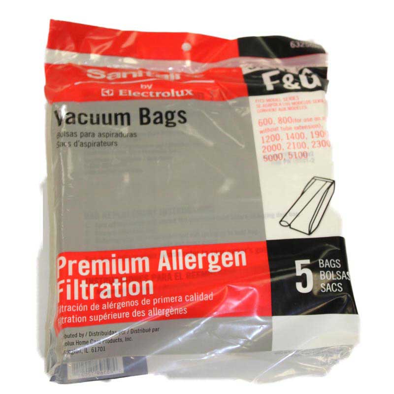 PAPER BAGS-EUREKA,F&G,5PK,ALLERGEN FILTRATION,UPRI