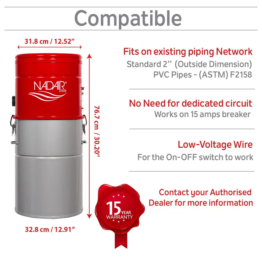 Nadair ST Series Central Vacuum Systems