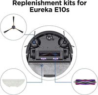 Replacement Parts Compatible With Eureka E10s Robot Vacuum Cleaner, Include: 1 Roller Brush + 2 HEPA Filter + 4 Edge-Sweeping Brush + 2 Mop Pad