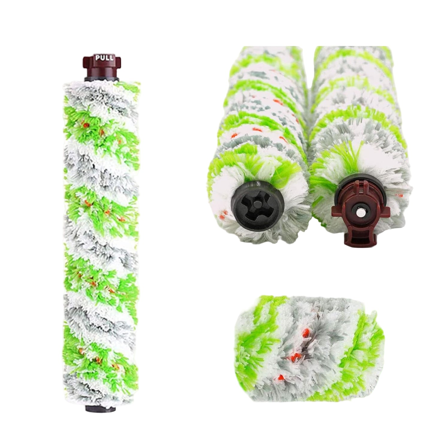 Replacement for Bissell 3 Pack 2460 Multi-Surface Pet Pro Brush Rolls + 3 Pack 1866 Vacuum Filters #1613568+1608684