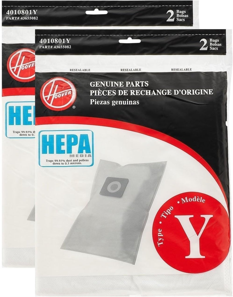 Hoover Type Y HEPA Filter Bag, Set of 4 bags