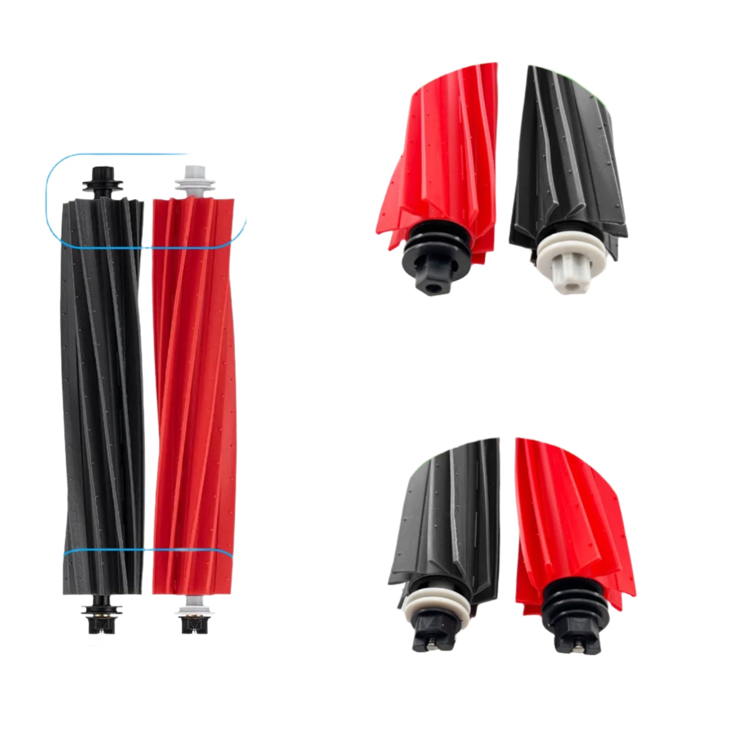 Replacement Accessories Kit Compatible with Roborock Q5 Pro Q5 Pro+(Plus) Q5 Max+(Plus) Q5 DuoRoller+(Plus) Q8 Max Q8 Max+(Plus) Robot Vacuum Cleaner, Include 1 Dual Roller Brush 4 Side Brush 4 Filter